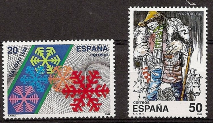 Sellos - Países - España - 2º Cent. (Series Completas) - Juan Carlos I - 1988 - 2976/77 - ** - Click en la imagen para cerrar