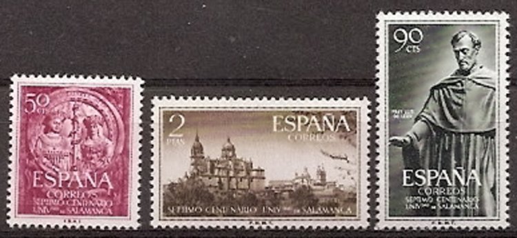 Sellos - Países - España - 2º Cent. (Series Completas) - Estado Español - 1953 - 1126/28 - ** - Click en la imagen para cerrar