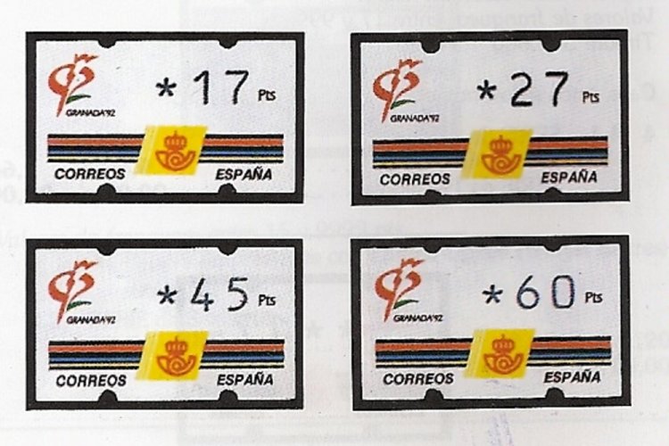 Sellos - Países - España - ATMs (sellos autom.val.variable) - 999 - 1992 - ** - Click en la imagen para cerrar