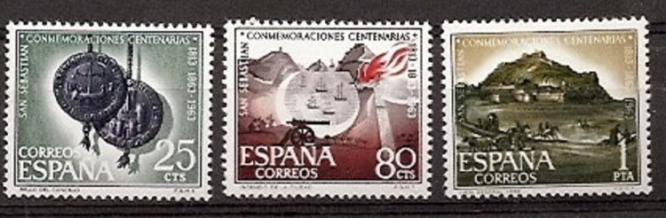 Sellos - Países - España - 2º Cent. (Series Completas) - Estado Español - 1963 - 1516/18 - ** - Click en la imagen para cerrar