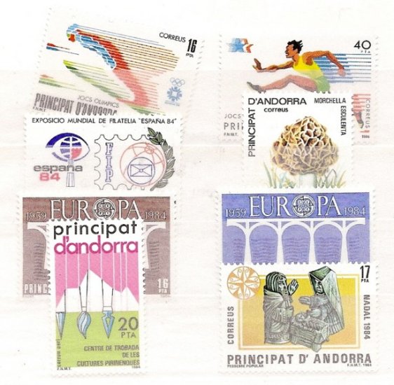 Andorra - Correo Español - Años completos - 1984 - ** - Click en la imagen para cerrar