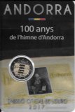 Monedas - Euros - 2€ - Andorra - SC - Año 2017- 100º Aniversario Himno Andorra