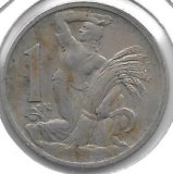 Monedas - Europa - Checoslovaquia - 4 - Año 1922 - Corona