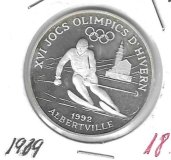 Monedas - Europa - Andorra - 55 - 1989 - 10 diner - plata