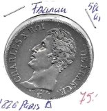 Monedas - Europa - Francia - 720.1 - 1826 - 5 francos - Paris - plata