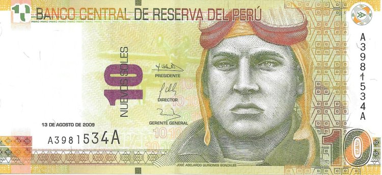 Billetes - America - Peru - 182 - S/C - 2009 - 10 Nuevos Soles - num ref:A3981534A - Click en la imagen para cerrar