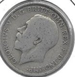 Monedas - Europa - Gran Bretaña - 818.1a - Año 1920 - 1/2 Corona