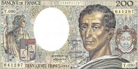 Billetes - Europa - Francia - 155a - mbc - Año 1985 - 200 francos