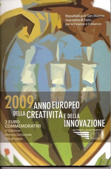 2€ - San Marino - SC - Año 2009 - Año europeo de la creatividad - Click en la imagen para cerrar