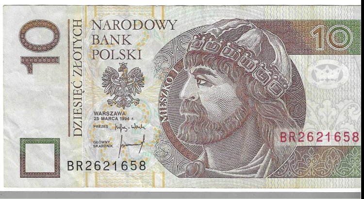 Billetes - Europa - Polonia - 173 - MBC - 1994 - 10 zlotych - Num.ref: BR2621658 - Click en la imagen para cerrar