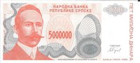 Billetes - Europa - Bosnia - 156 - sc - 1993 - 5000000 dinara - ref: 1286003