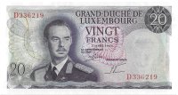 Billetes - Europa - Luxemburgo - 54 - S/C - Año 1966 - 20 Francos - num ref:D336219