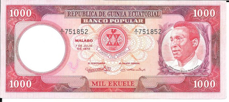 Billetes - Africa - Guinea Ecuatorial - 8 - sc - 1975 - 1000 ekuele - num.ref: 751852 - Click en la imagen para cerrar