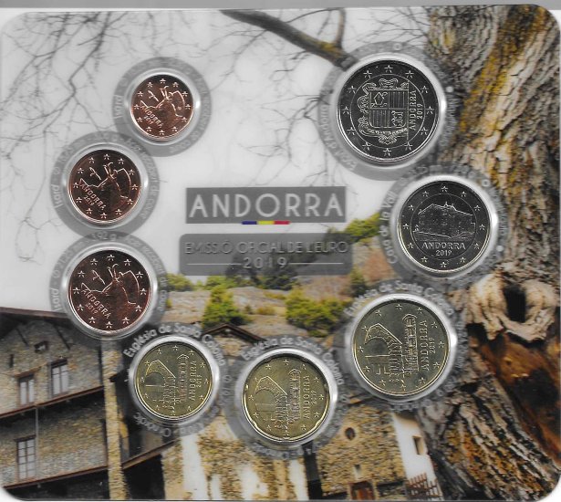 Monedas - Euros - Estuches Oficiales - Andorra - - FDC - 2019 - Coleccion 8 monedas - Click en la imagen para cerrar