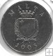 Monedas - Europa - Malta - 99 - 2005 - 1 lm