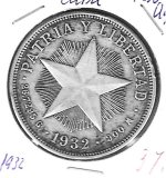 Monedas - America - Cuba - 15.2 - 1932 - peso - plata