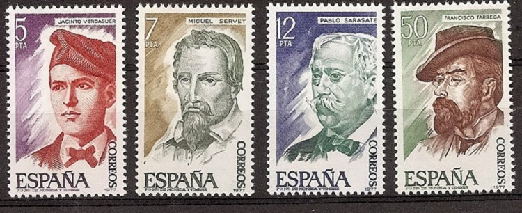 Sellos - Países - España - 2º Cent. (Series Completas) - Juan Carlos I - 1977 - 2398/2401 - ** - Click en la imagen para cerrar