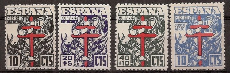 Sellos - Países - España - 1º Cent. (Series Completas) - 0948/51 - ** - Click en la imagen para cerrar