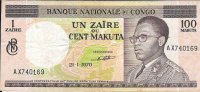 Billetes - Africa - Zaire - 11b - mbc - 100 makuta - num.ref: AX740169