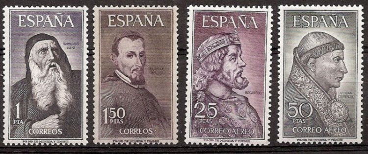 Sellos - Países - España - 2º Cent. (Series Completas) - Estado Español - 1963 - 1536/39 - ** - Click en la imagen para cerrar