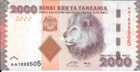 Billetes - Africa - Tanzania - - sc - 2000 - 2000 shillings - Num.ref: AA1699505