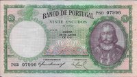 Billetes - Europa - Portugal - 153a - MBC+ - 1951 - 20 Escudos - num ref:PSD07996