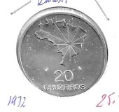 Monedas - America - Brasil - 583 - 1972 - 20 cruzeiros