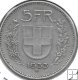 Monedas - Europa - Suiza - 40 - Año 1933 - 5 Francos