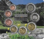 Monedas - Euros - Estuches Oficiales - Andorra - - FDC - 2022 - Coleccion 8 monedas