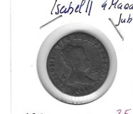 Monedas - EspaÃ±a - Isabel II (1833 - 1868) - 97 - 1850 - 4 maravedis - Jubia