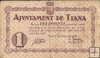 Billetes - España - II República (1931 - 1939) - Locales - Cataluña - mbc - Tiana - Año 1937 - ref: 01137 - 1 peseta