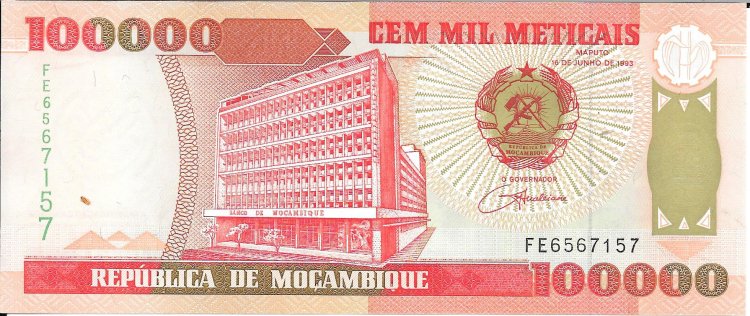 Billetes - Africa - Mozambique - 139 - S/C - Año 139 - 100000 Meticais - num ref: FE6567157 - Click en la imagen para cerrar