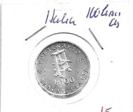 Monedas - Europa - Italia - 171 - 1993 - 100 liras - plata