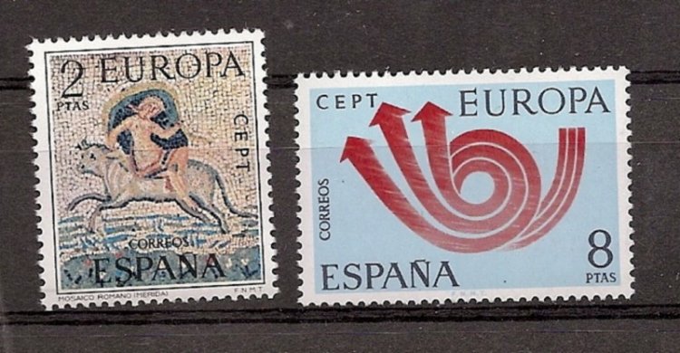 Sellos - Países - España - 2º Cent. (Series Completas) - Estado Español - 1973 - 2125/26 - ** - Click en la imagen para cerrar