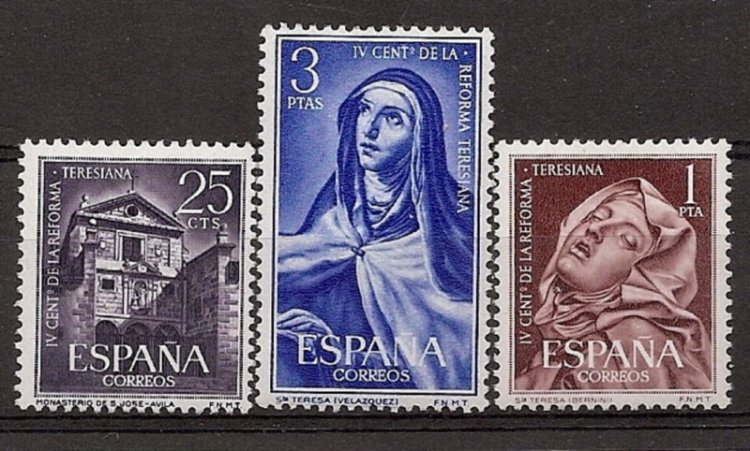 Sellos - Países - España - 2º Cent. (Series Completas) - Estado Español - 1962 - 1428/30 - ** - Click en la imagen para cerrar