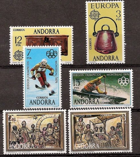 Andorra - Correo Español - Años completos - 1976 - ** - Click en la imagen para cerrar