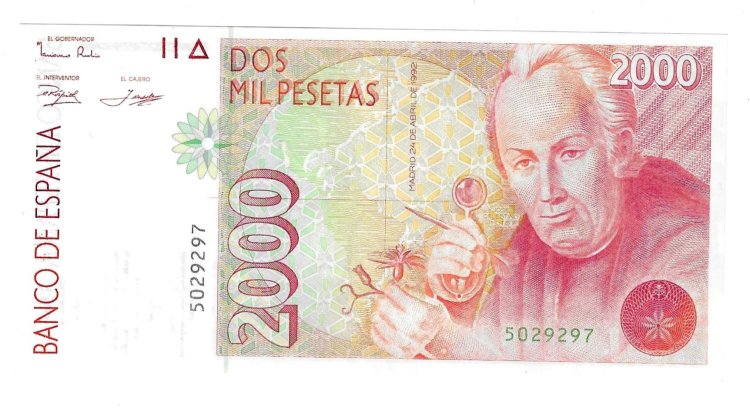 Billetes - EspaÃ±a - Juan Carlos I (1975 - 2014) - 2000 ptas - 537 - SC - 1992 - Num.ref: 5029297 - Click en la imagen para cerrar