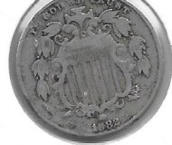 Monedas - America - Estados Unidos - 97 - 1882 - 5 ct