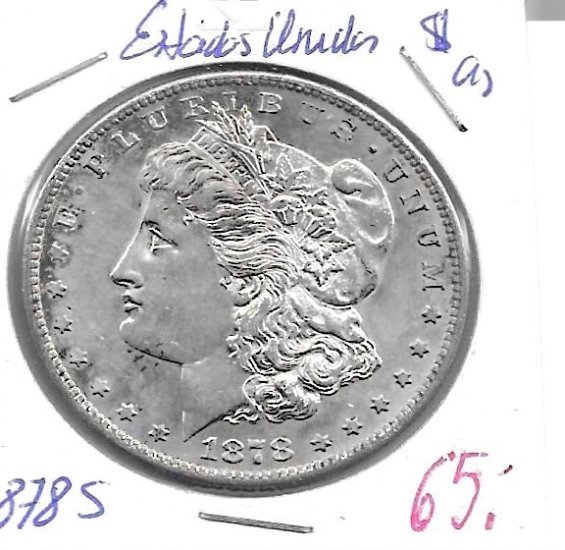 Monedas - America - Estados Unidos - 110 - 1878S - dollar - plata - Click en la imagen para cerrar