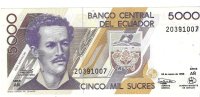 Billetes - America - Ecuador - 128c - SC - 1999 - 5000 sucres - Num.ref: 20391007