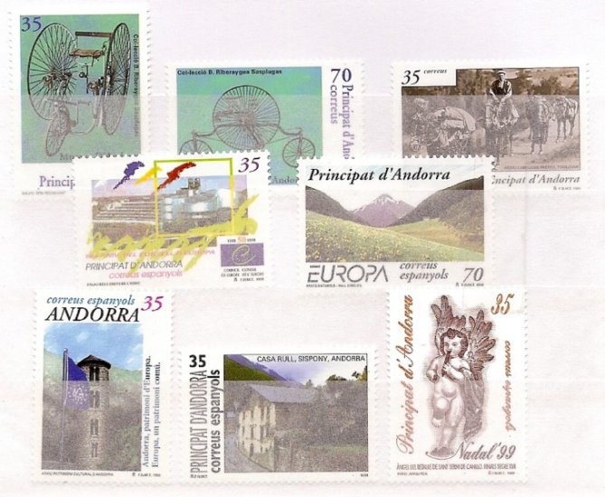 Andorra - Correo Español - Años completos - 1999 - ** - Click en la imagen para cerrar