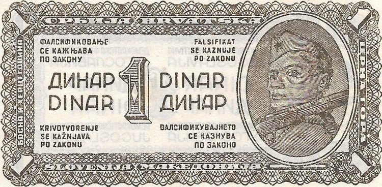 Billetes - Europa - Yugoslavia - 48 - SC - 1944 - dinar - Click en la imagen para cerrar