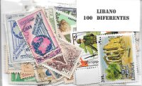 Paises - Asia - Libano - 100 sellos diferentes