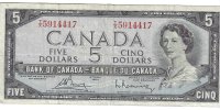 Billetes - America - Canada - 77c - MBC- - 1972 - 5 dolares - Num.ref: 5914417