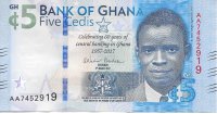 Billetes - Africa - Ghana - S/C - Año 2017 - 5 Cedis - num ref: AA7452919