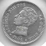 Monedas - EspaÃ±a - Alfonso XIII ( 17-V-1886/14-IV) - 45 - 1904*0*4 - 50 Cent - Plata