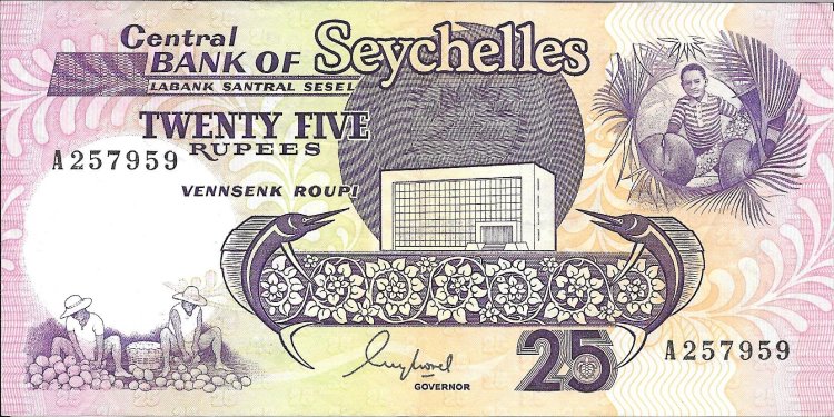 Billetes - Africa - Seychelles - 33 - mbc+ - 1989 - 25 rupias - Num.ref: A257959 - Click en la imagen para cerrar