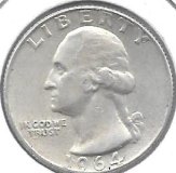 Monedas - America - Estados Unidos - 164 - Año 1964 - 1/4 Dollar