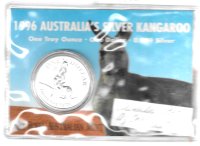 Monedas - Oceania - Australia - - 1996 - dolar - kangaroo - plata