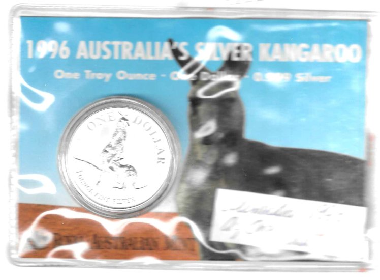 Monedas - Oceania - Australia - - 1996 - dolar - kangaroo - plata - Click en la imagen para cerrar